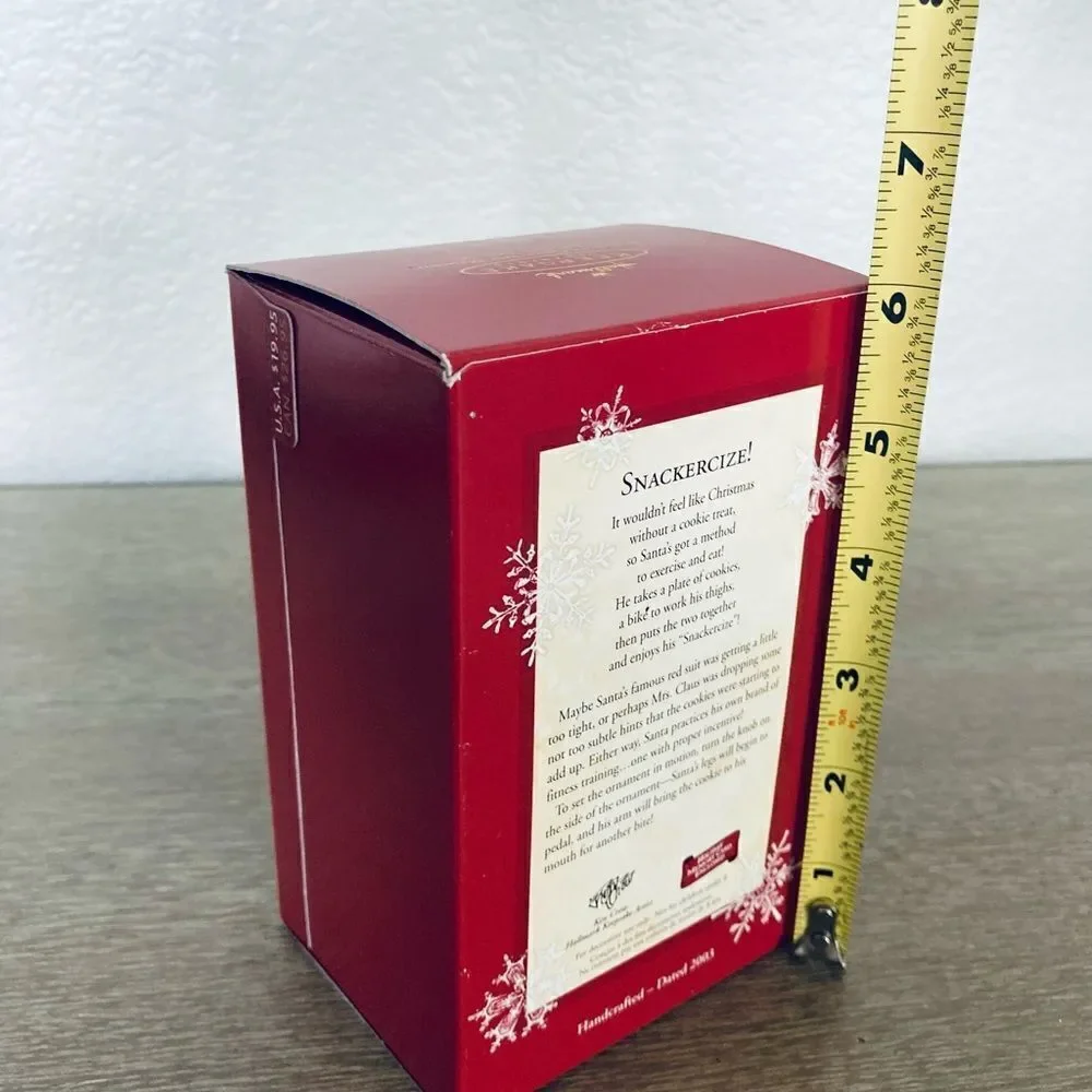 Hallmark Workout Santa Snackercize Vintage Christmas Ornament 2003